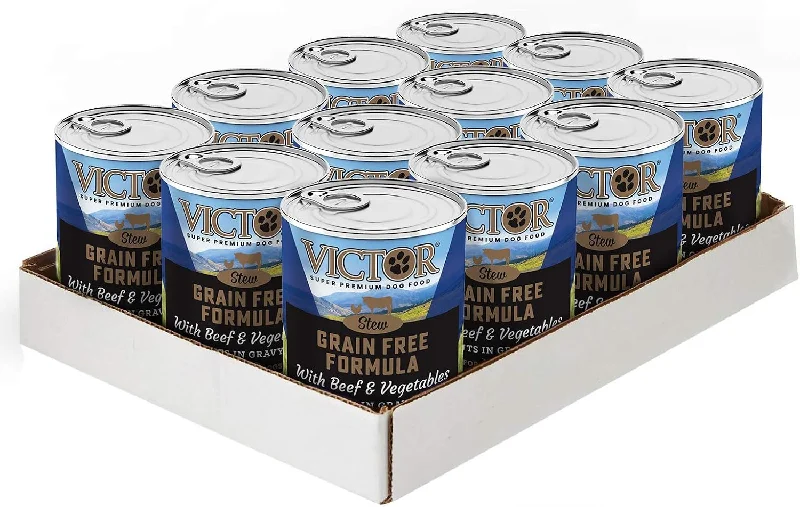 Victor Grain Free Beef and Vegetables Canned Wet Dog Food 12-Pack