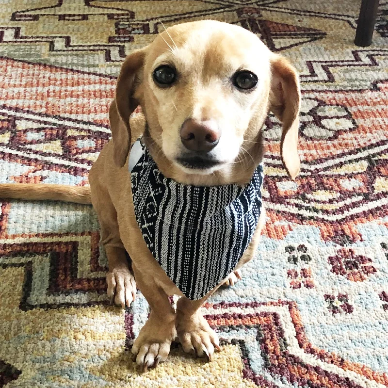 Dog Bandana Small - Salt & Pepper Woven