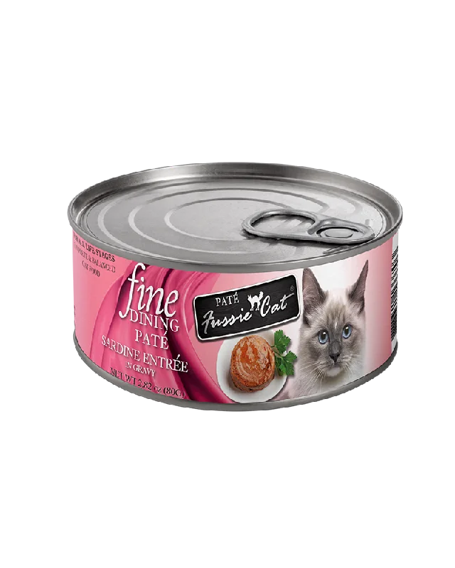 Fussie Cat Fine Dining Pate Sardine Wet Cat Food 2.8oz