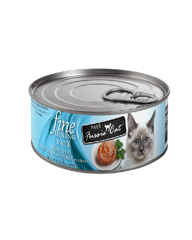 Fussie Cat Fine Dining Pate Tuna with Vegetables Wet Cat Food 2.8oz