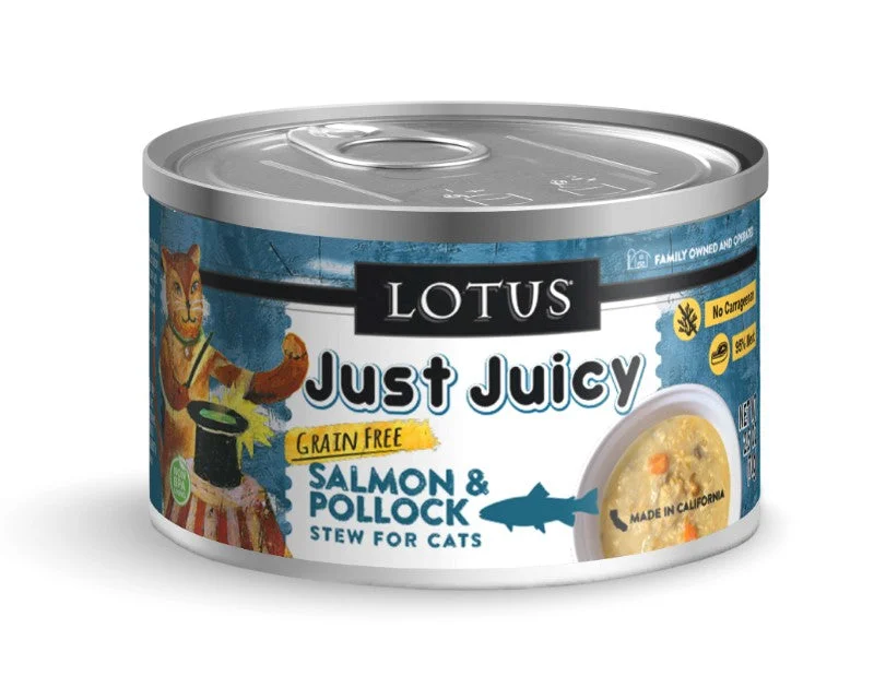 Lotus Wet Cat Food Grain-Free Just Juicy Salmon & Pollock Stew