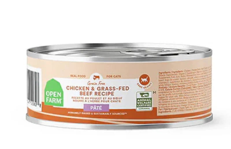 Open Farm Cat Canned Chicken Grass Fed Beef 5.3 oz