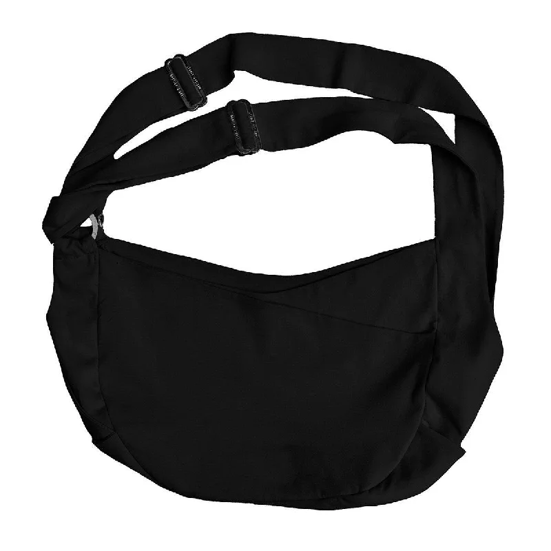 Dual Strap Sling Dog Carrier Black Organic Cotton