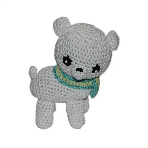 Polar Bear Organic Cotton Dog Toy