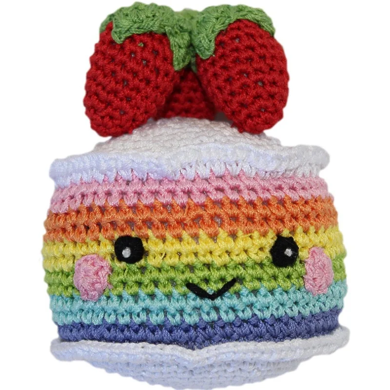 Rainbow Cake Organic Cotton Dog Toy