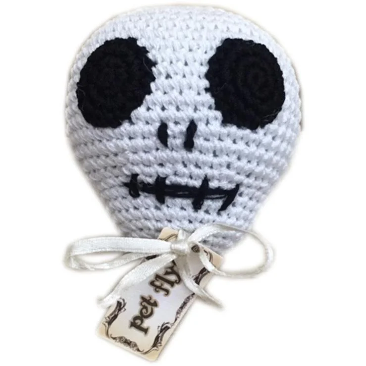 Skully The Skull Organic Cotton Dog Toy