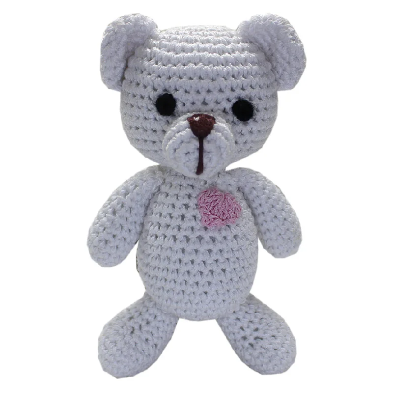 Teddy The White Bear Organic Cotton Dog Toy