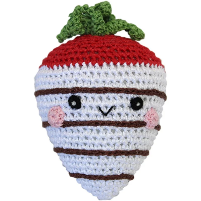 White Chocolate Strawberry Organic Cotton Dog Toy