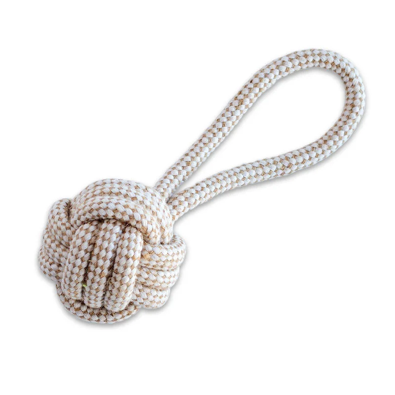 Hemp Dog Toy - Ball with Loop