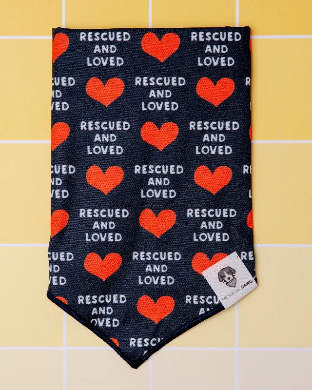 Rescued & Loved Dog Bandana (Made in the USA) (CLEARANCE)